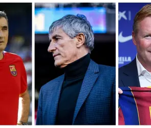 T&eacute;cnicos del Barcelona que han sido humillados en Europa tras la salida de Guardiola