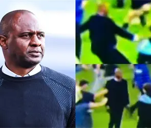 Patrick Vieira ser&aacute; investigado por patear a un aficionado del Everton | VIDEO