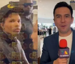 Gervonta Davis agrede a C&eacute;sar Castro, periodista de TV Azteca (VIDEO)
