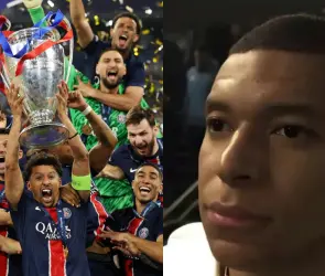 La reacci&oacute;n de Mbapp&eacute; a la Champions League del PSG