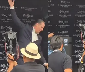 Narrador al suelo: Martinoli cae y su humor incendia las redes