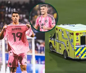 Momentos de terror: Berterame abandona partido inconsciente en ambulancia