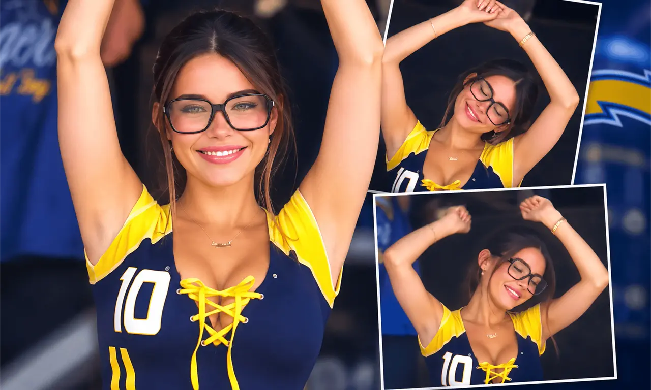  Madison Beer acaparó las miradas durante el Chargers-Cardinals al celebrar un touchdown de Justin Herbert. 