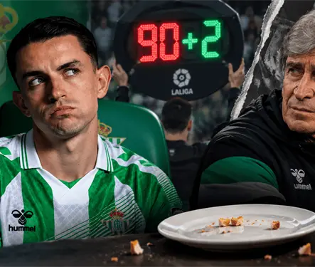 &iexcl;Migajas para Fidalgo! El ins&oacute;lito tiempo que Pellegrini le dio en triunfo del Betis