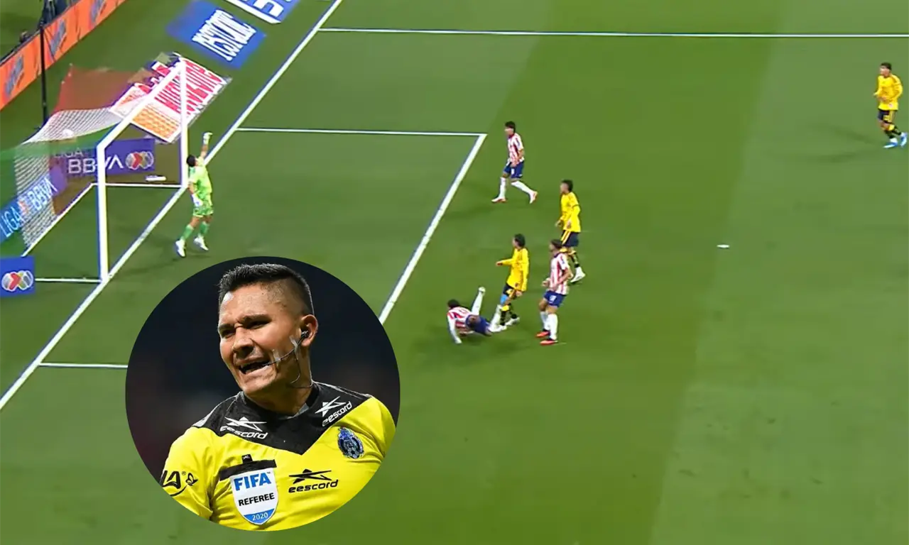  El primer gol de Chivas ante América quedó bajo la lupa por un posible fuera de juego 
