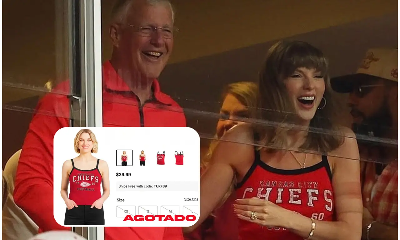  Efecto Taylor Swift: se agota la blusa que usó en el juego de los Chiefs 