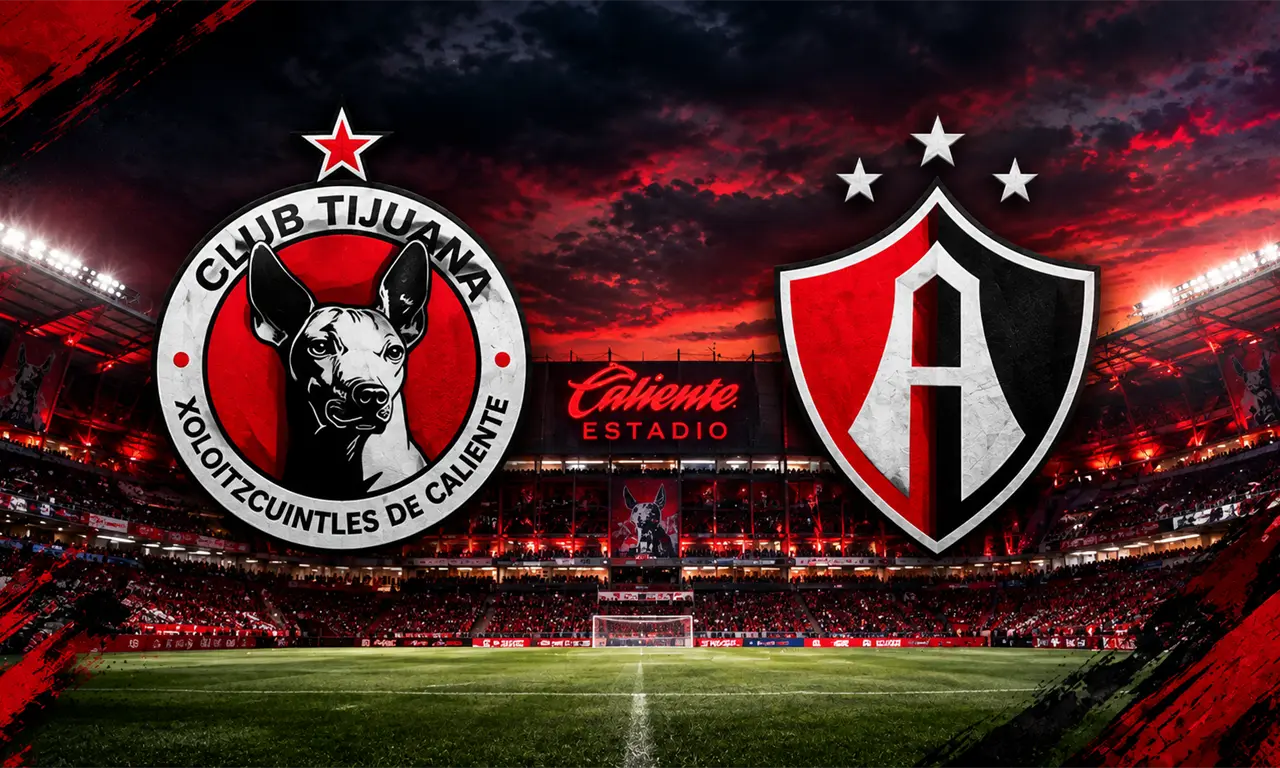  Xolos recibe al Atlas HOY en el Estadio Caliente por la Jornada 10 del Apertura 2026. 