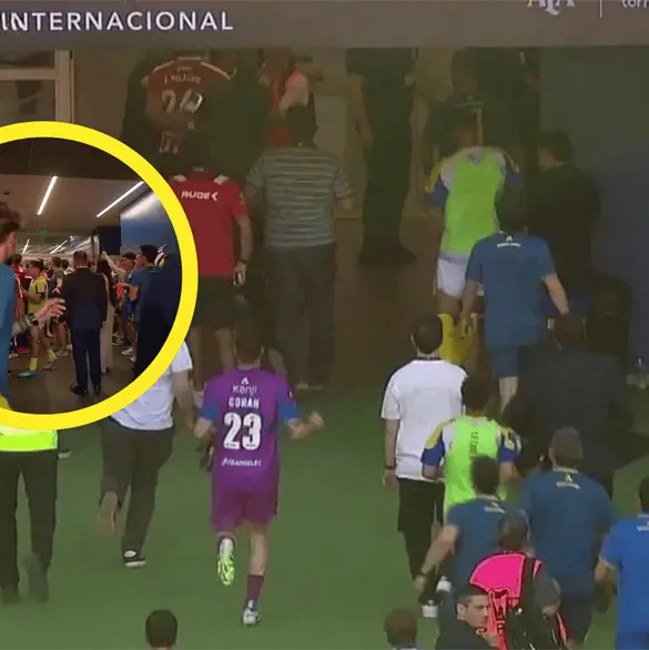 VIDEO| &iexcl;Se fueron a los golpes! La bronca entre Central y Estudiantes