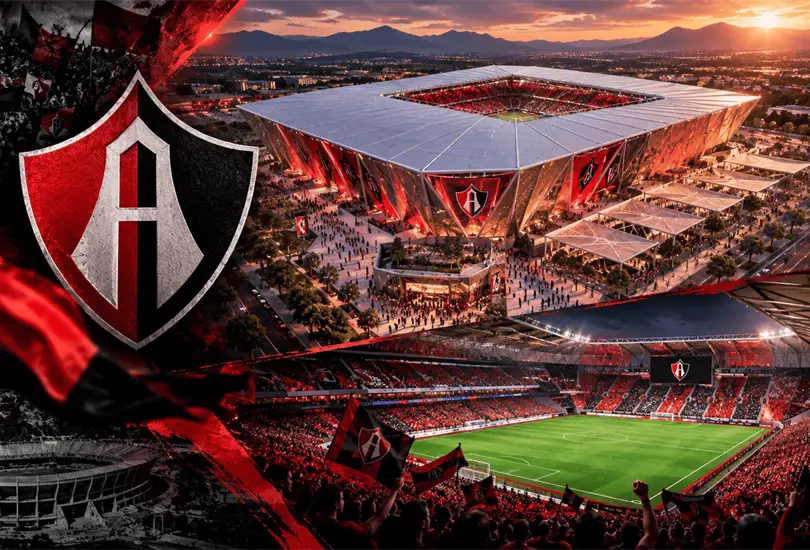 Así luce el nuevo estadio del Atlas en las primeras imágenes reveladas este 7 de octubre. Así luce el nuevo estadio del Atlas en las primeras imágenes reveladas este 7 de octubre.