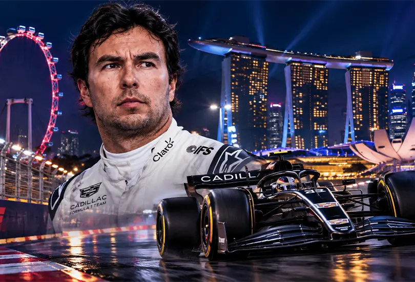 Checo Pérez terminó en la posición 17 del Gran Premio de Singapur 2026 con Cadillac. Checo Pérez terminó en la posición 17 del Gran Premio de Singapur 2026 con Cadillac.