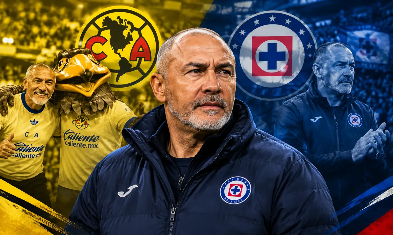  Raúl ‘Potro’ Gutiérrez recibió un homenaje del América mientras dirige a Cruz Azul Femenil. 