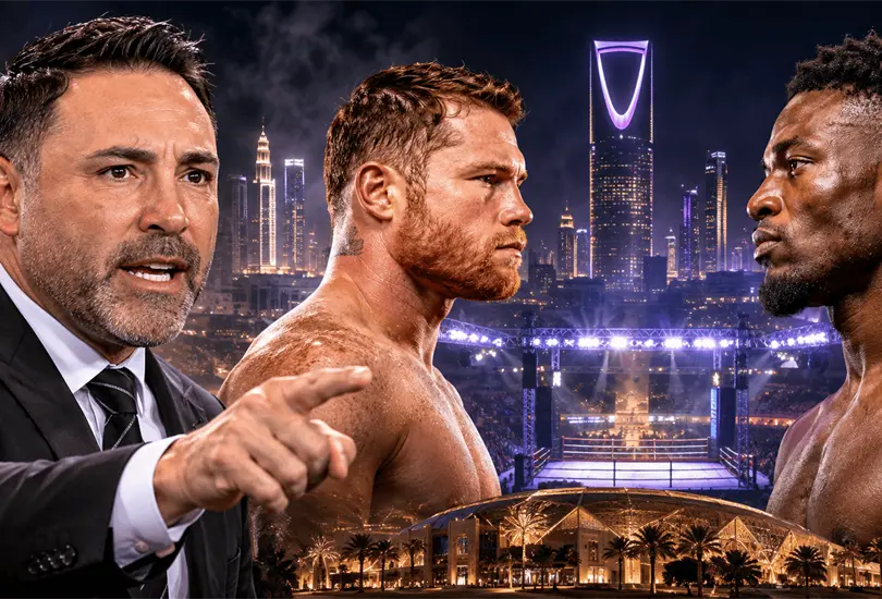 Óscar de la Hoya criticó a Canelo Álvarez por mantener su pelea contra Christian Mbilli en Arabia Saudita Óscar de la Hoya criticó a Canelo Álvarez por mantener su pelea contra Christian Mbilli en Arabia Saudita