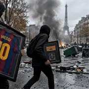&iexcl;Incre&iacute;ble! Roban jersey y brazalete de Messi en protestas de Par&iacute;s (VIDEO)