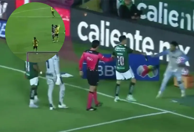 Henry Mart&iacute;n estuvo cerca de ser golpeado por una botella de vidrio lanzada desde las gradas durante el Le&oacute;n vs. Am&eacute;rica