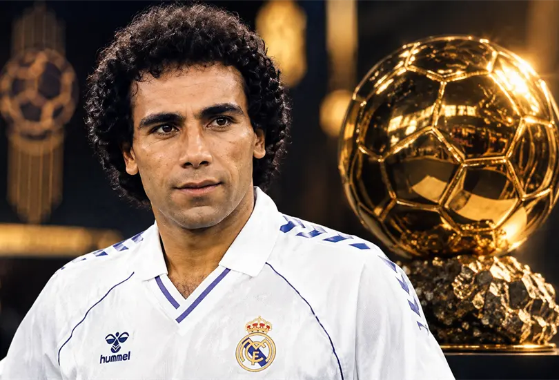 Hugo S&aacute;nchez gan&oacute; la Bota de Oro europea tras marcar 38 goles con el Real Madrid en la temporada 1989-1990.