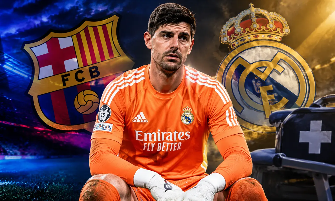  Thibaut Courtois quedó fuera del Clásico entre Barcelona y Real Madrid por un proceso gripal. 