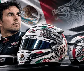 Checo P&eacute;rez estrenar&aacute; casco en M&eacute;xico: qu&eacute; significa el dise&ntilde;o para sus 300 carreras