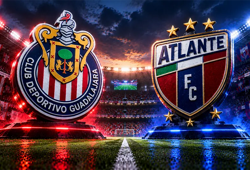 Chivas recibe al Atlante en el Estadio Akron durante la Jornada 15 del Apertura 2026 de la Liga MX.