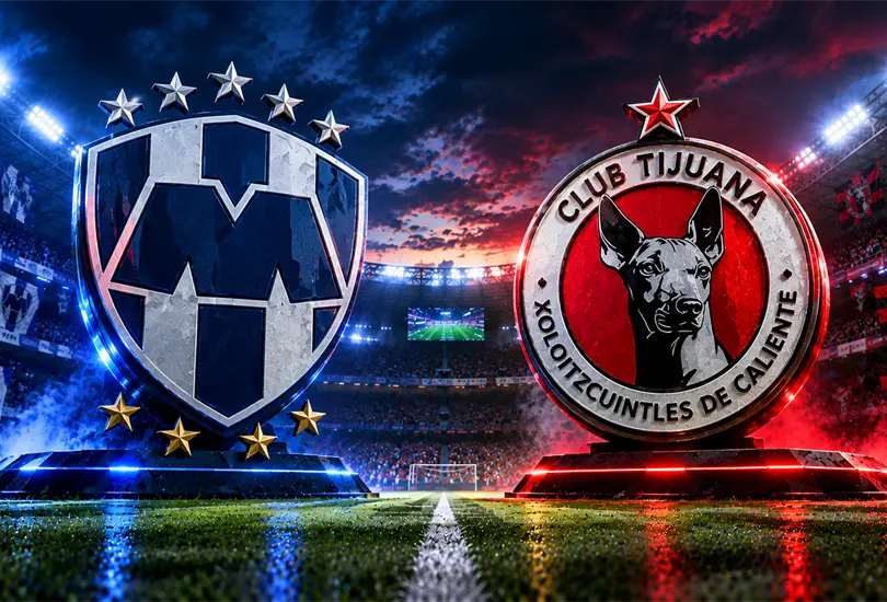 Monterrey recibe a Xolos de Tijuana en el Estadio BBVA durante la Jornada 15 del Apertura 2026.