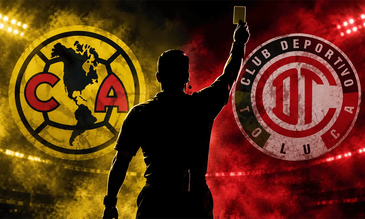  Luis Enrique Santander será el árbitro central del partido entre América y Toluca de la Jornada 15. 