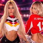 &iexcl;Pasi&oacute;n por el Bayern! Ella es Samantra, la influencer alemana que roba suspiros